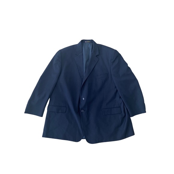 Hardwick Clothes Other - Hardwick‎ Clothes Mens Navy Pinstripe Suit Jacket Blazer Made in USA 52R